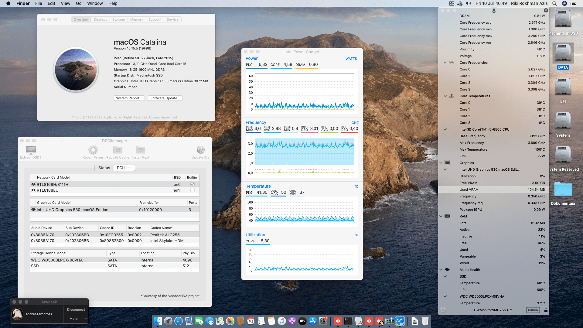 Success Hackintosh macOS Catalina 10.15.5 Build 19F96 in PC Dell Optiplex 3040